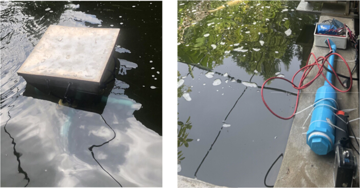 figure-introduction-3 Water quality monitoring; Equipment setup; Aquatic environment; Scientific experiment; Data analysis